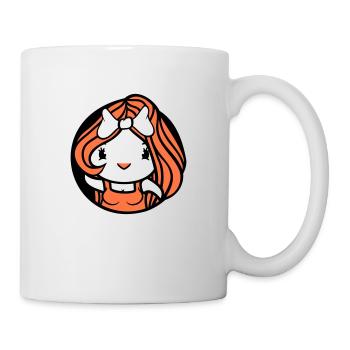 Vogel Dame Frau weiblich hübsches Kleid Schleife - Tasse - Weiß - Rechts