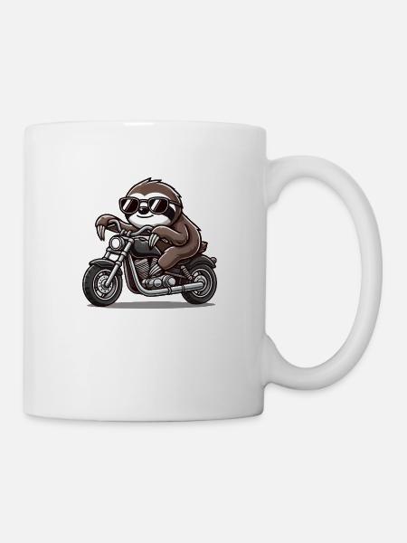 Moto paresseux - Mug blanc - blanc