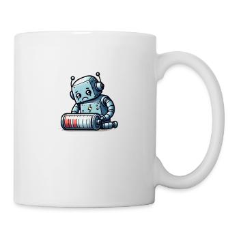 Roboter schwache Batterie Robo-Probleme - Tasse - Weiß - Rechts