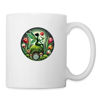 Tulpen Frühling Moos Fee - Tasse - Weiß - Rechts