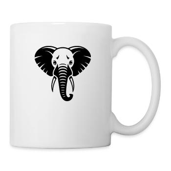 Elefant - Tasse - Weiß - Rechts