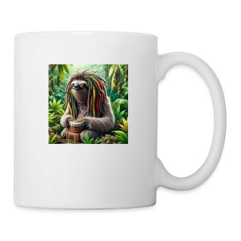 Rastaman Wanderer Faultier - Tasse - Weiß - Rechts