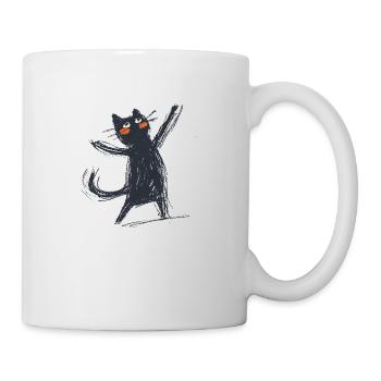 Singende Katze – Musik & Lebensfreude - Tasse - Weiß - Rechts