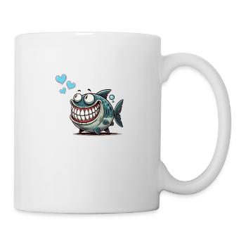 Piranha Amour Comique - Mug blanc - blanc - Droite