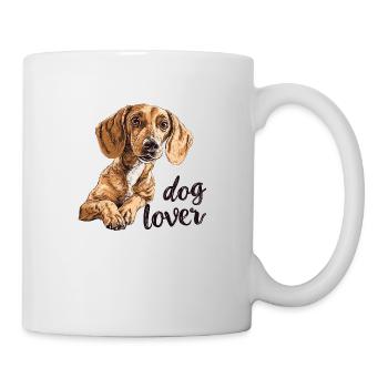 Amoureux des chiens - Mug blanc - blanc - Droite