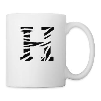 Buchstabe h Zebra - Tasse - Weiß - Rechts