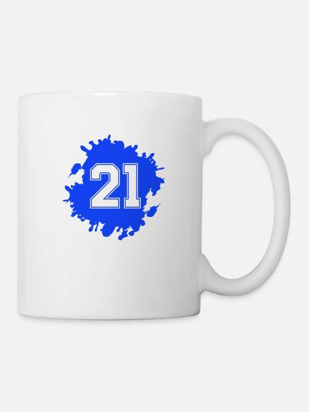 21 klecks - Tasse - Weiß