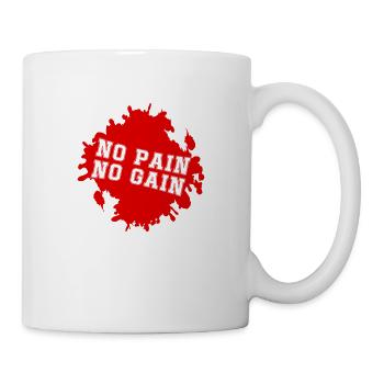 no pain no gain klecks - Tasse - Weiß - Rechts