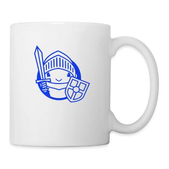 Duck Knight Armor Épée Bouclier Casque Combattant - Mug blanc - blanc - Droite
