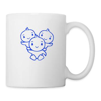 3 canards papa maman enfants épaules tenant cirque - Mug blanc - blanc - Droite