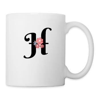 Lettre h fleurs minimalistes - Mug blanc - blanc - Droite