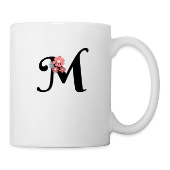 Letter m minimalist flowers - Mug - white - Right