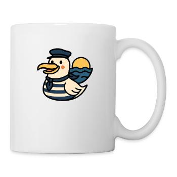 Möwe Minimalistisch Norddeutschland - Tasse - Weiß - Rechts