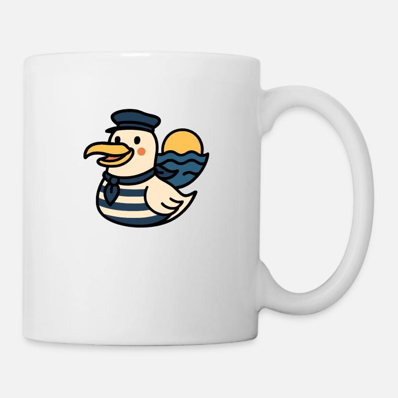 Möwe Minimalistisch Norddeutschland - Tasse - Weiß