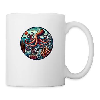 Pieuvre - Mug blanc - blanc - Droite