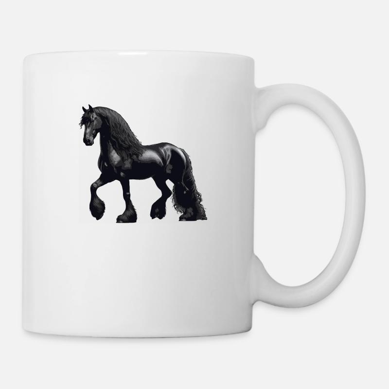 Friesian horse show - Mug - white