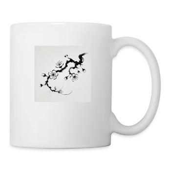 Minimalist cherry blossom image - Mug - white - Right
