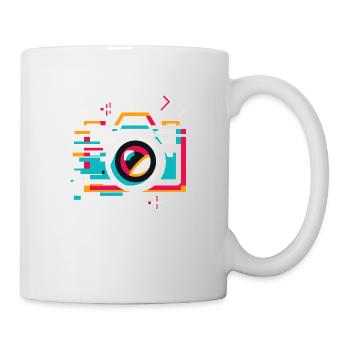 Pixel Fragmentation Camera - Vintage Photography A - Mug - white - Right