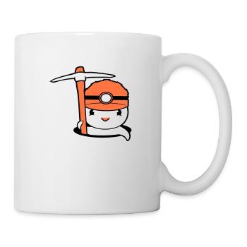 Duck Bottom Hole Miner Pickaxe Helmet Lamp Cute - Mug - white - Right