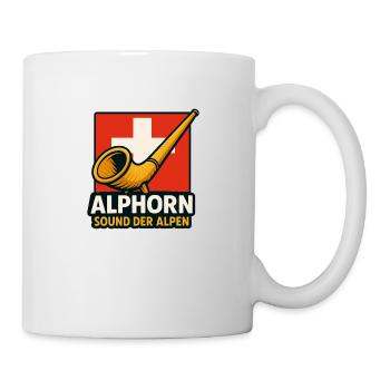 Alphorn Sound der Alpen - Tasse - Weiß - Rechts