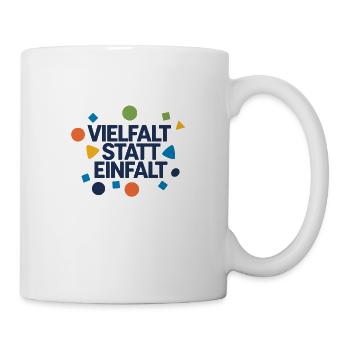 Vielfalt statt Einfalt 1 - Tasse - Weiß - Rechts