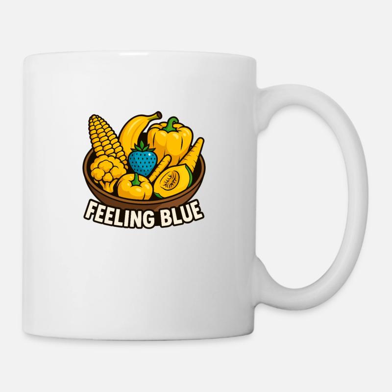 Feeling Blue Gemüse Früchte - Tasse - Weiß