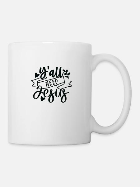 Vous avez besoin de Jésus - Mug blanc - blanc