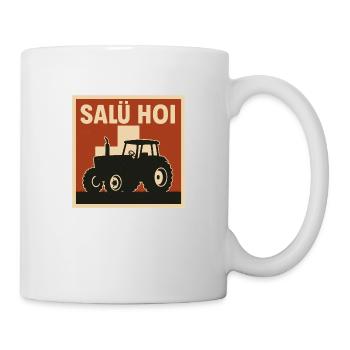 Salü Hoi Schweiz Traktor - Tasse - Weiß - Rechts
