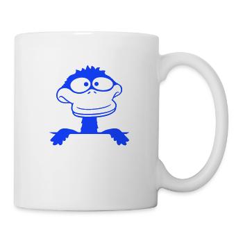 Duck looks funny goofy anxious confused comic - Mug - white - Right