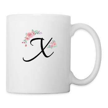 Letter x flowers - Mug - white - Right