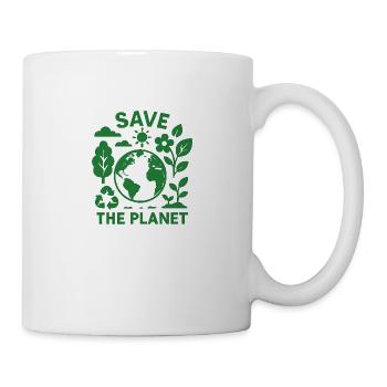 Save the Planet - Tasse - Weiß - Rechts
