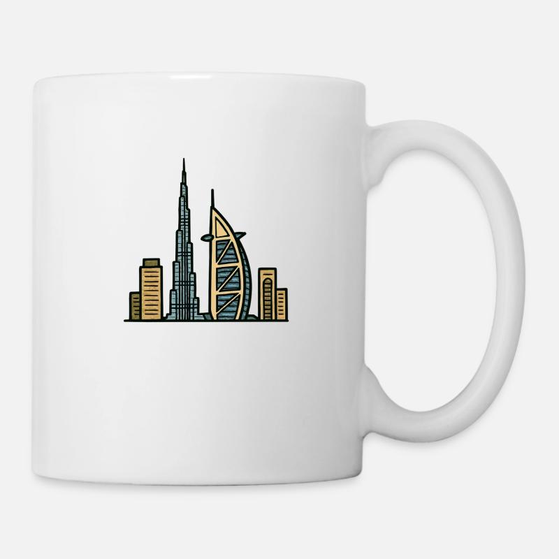 dubai skyline - Tasse - Weiß