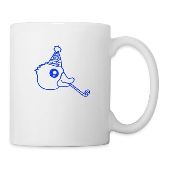 Canard Fête Serviette Chapeau Anniversaire Célébrer le Nouvel An - Mug blanc - blanc - Droite