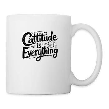 Cattitude est tout - Mug blanc - blanc - Droite