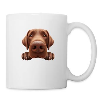 Dog Head 3 brown - Mug - white - Right