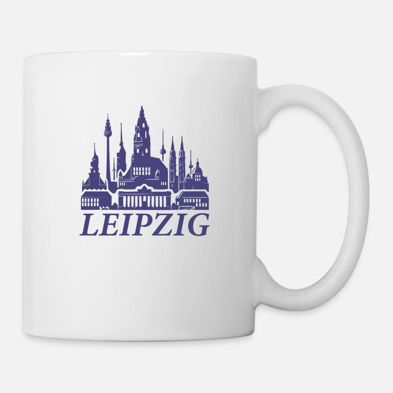 leipzig skyline - Tasse - Weiß