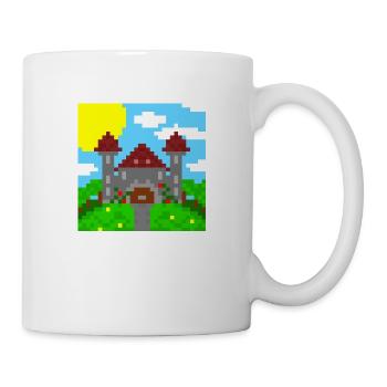 Kleines friedliches Pixelschloss. - Tasse - Weiß - Rechts