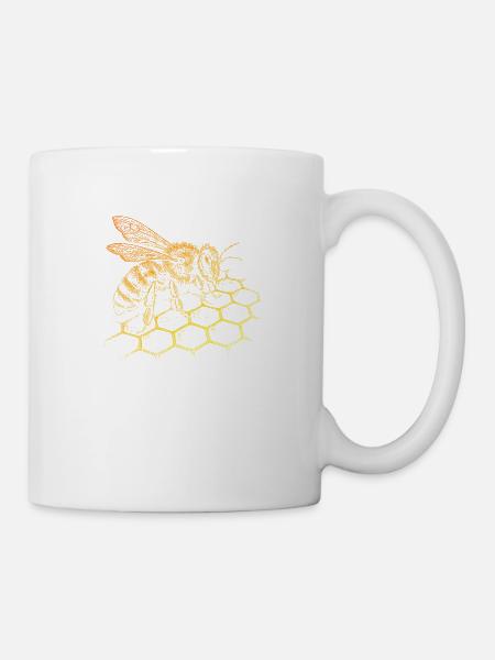 Honigbiene - Tasse - Weiß