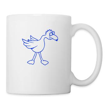 Parrot bird looks funny goofy silly confused - Mug - white - Right
