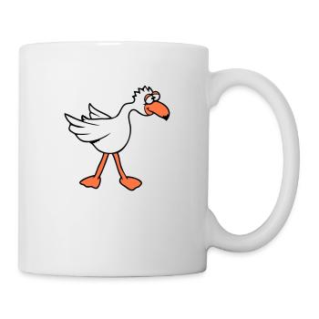 Parrot bird looks funny goofy silly confused - Mug - white - Right
