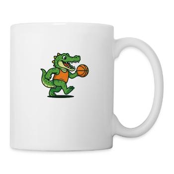 krokodil basketball - Tasse - Weiß - Rechts