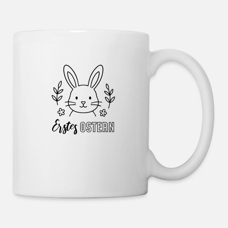 Erstes Ostern mit Hasenkopf - Tasse - Weiß