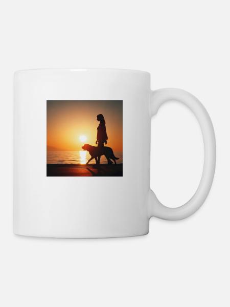 Schwarzer Labrador - Tasse - Weiß