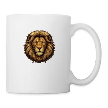 Löwenkopf - Tasse - Weiß - Rechts