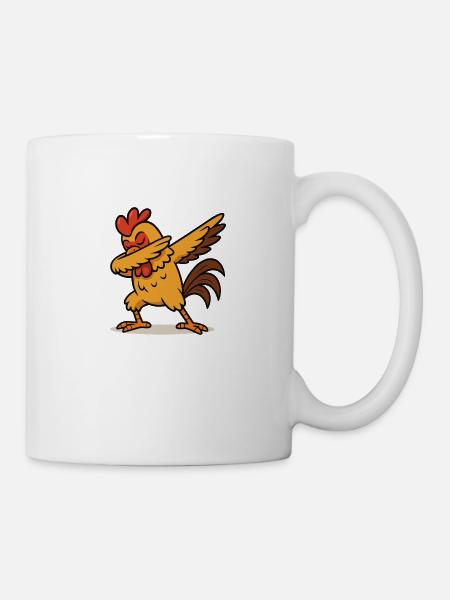 hahn dabbing - Tasse - Weiß