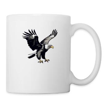 aigle - Oiseau mignon autocollant - Mug blanc - blanc - Droite