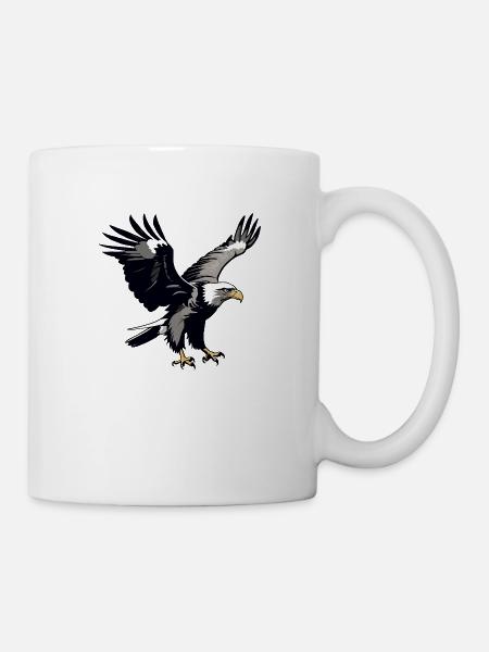 Adler - Cute Bird Sticker - Tasse - Weiß