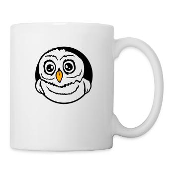 Owl Bird Eagle Owl Night Bird Barn Owl Owl Comic - Mug - white - Right