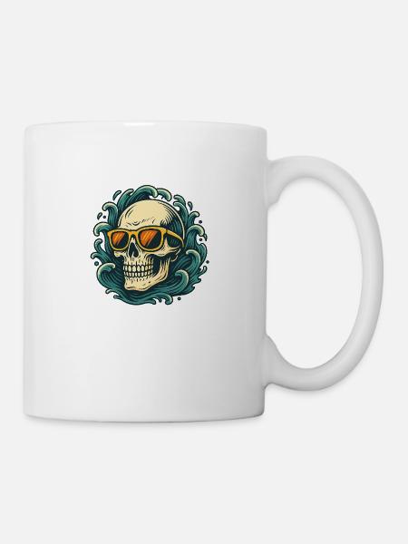 Wave Rider – Skull Vibes - Mug blanc - blanc