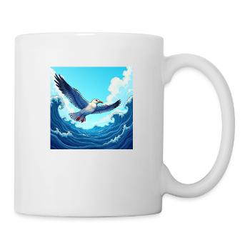 Moin, zum Hafenrundflug - Tasse - Weiß - Rechts